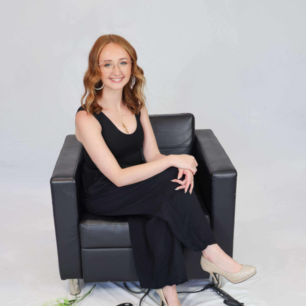 Chloe Barton, co-owner, hairstylist and lash artist
